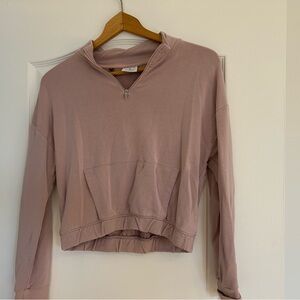 Gymshark Pink Cropped Long Sleeve Hoodie